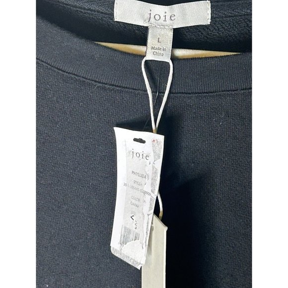 Joie Phyllida Sweater Black Size Large Sweatshirt $178 NEW W/TAGS - Picture 6 of 8
